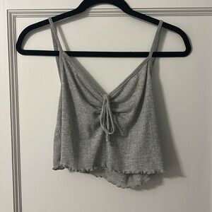 Gray tank top with tie